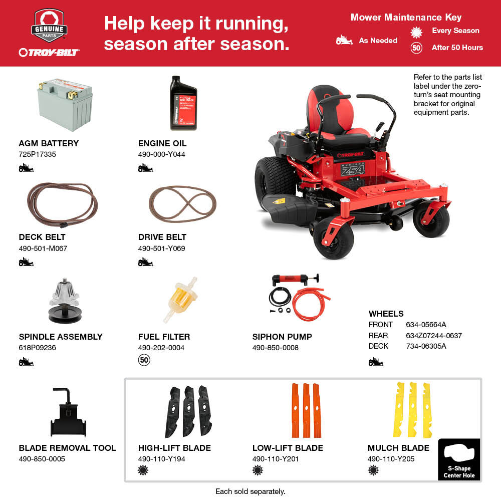Mustang Z54 Zero Turn Mower 17ARFACWA66 Troy Bilt US